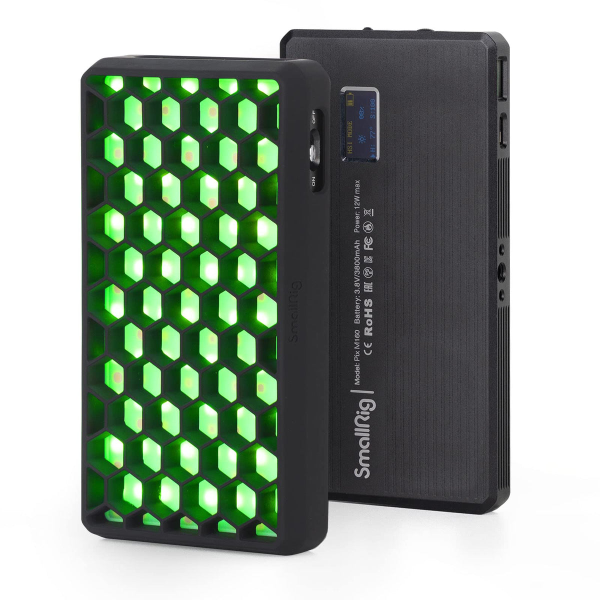 SmallRig Pix M160 RGB Video Light, 12W RGBWW LED Camera Light Panel, 360° Full Color Portable Light for Photography, 3800mh Battery, CRI 95+,TLCI 98, for Vlogging, Photo, Video, Aluminum Body – 3157