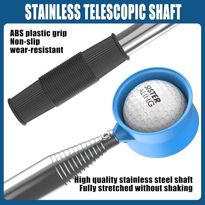 Water Telescopic Golf Ball Retriever and Golf Magnetic Alignment Rods