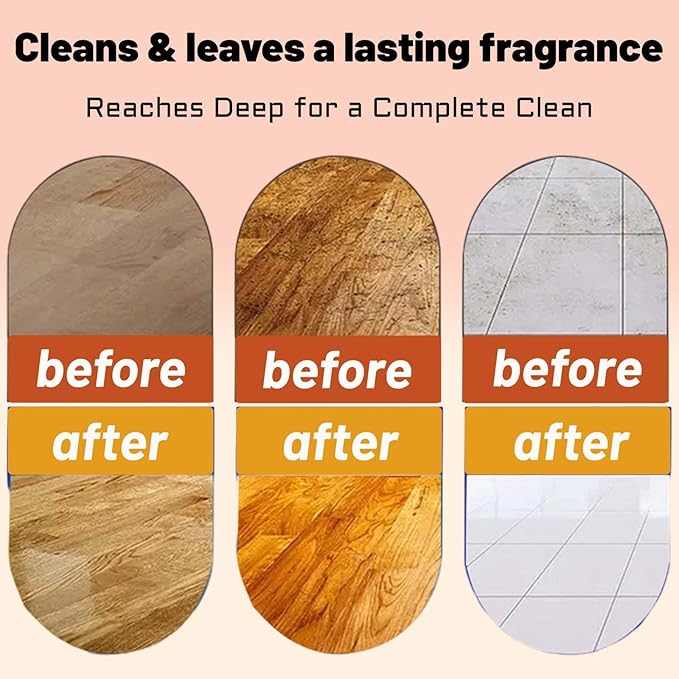 Tile Cleaner, Original Floor Cleaner, Heavy Limpa Pisos, Deep Cleaning Multipurpose Powerful Stain Removing Liquid for Floors, Bathroom Shower, Kitchen (1, 2 PCS)