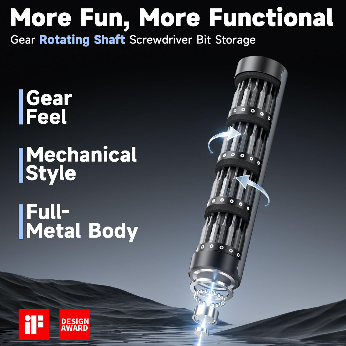 Faireach 65-IN-1 Mini Electric Screwdriver Cordless, 500mAh Precision Screwdriver Magnetic Bits Set with Case, 3 Torques Settings, LED lights, Portable Repair Tool Kit for Electronics Phone Watch