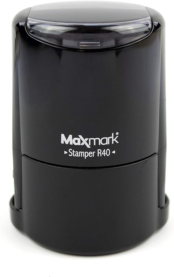 Round Notary Stamp for State of Wyoming- Self Inking Stamp - Top Brand Unit with Bottom Locking Cover for Longer Lasting Stamp - 5 Year Warranty