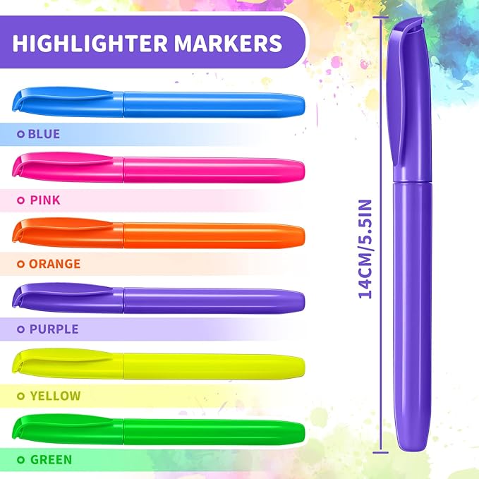 Handepo Highlighter Bulk Assorted Colors Dry Quickly Highlighter Markers Chisel Tip Pens for Kids Adult School Teachers Office Supplies Carnival Classroom graduation Rewards(200 Pcs)