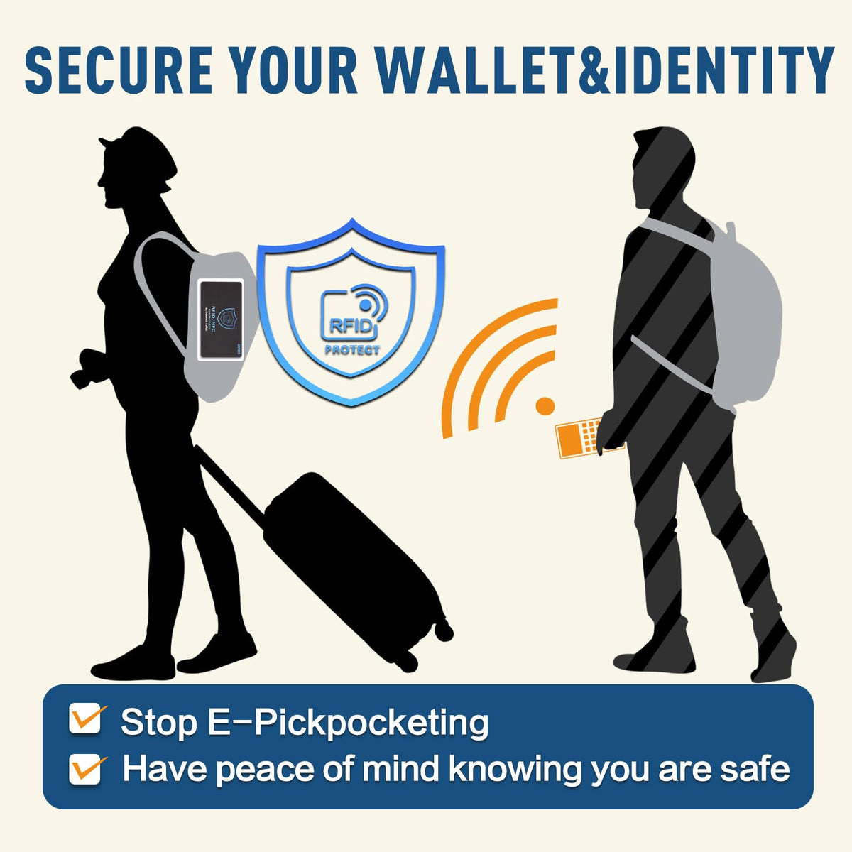 ANPKEC RFID Blocking Card, Contactless NFC Debit Credit Card Passport Protector for Men&Women, One Card Protects Entire Wallet/Purse, 5 Pack