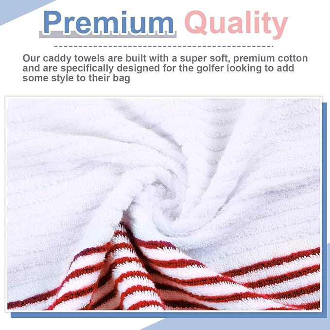 Mixweer Caddy Golf Towel 22" x 42" Large Caddy Towel Camping Sport Towels Cotton Soft Towels for Man Golf Lovers