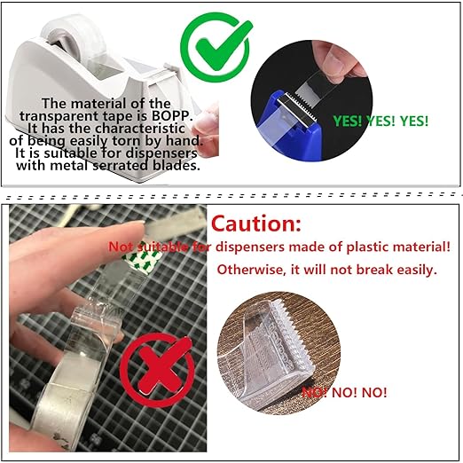 6 Pack Transparent Tape Clear Tape Refills Rolls Each Roll 3/4 x 1000 Inches, 1 inch Core, for Office, Home, School