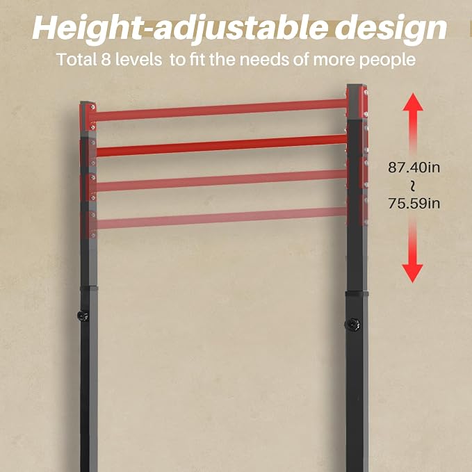 Pull Up Station, Bongkim Power Tower Portable Pullup Bar Station, Pull Up Bar for Home Gym, Pull Up Tower Station 330LBS