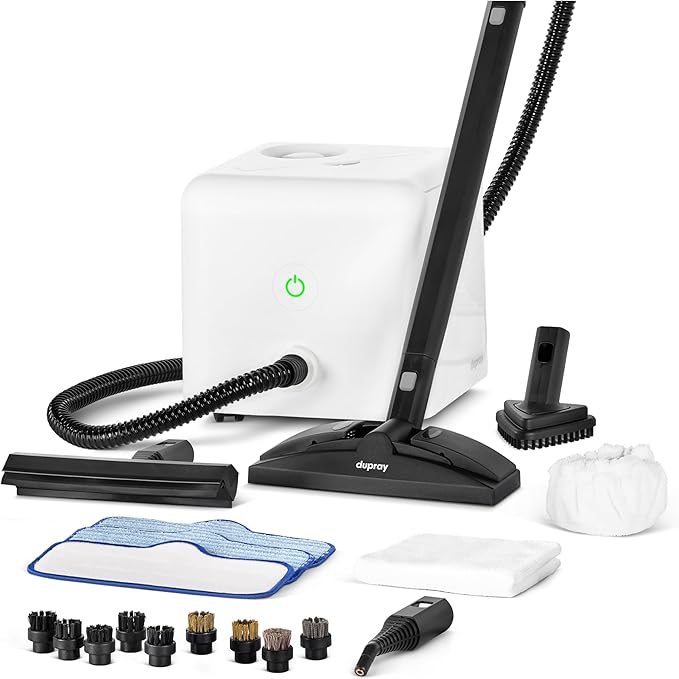 Dupray Neat Steam Cleaner with 20-piece Accesory Kit. For Multipurpose steam Cleaning Hardwood, Tile, Laminate and Sealed Floors, Couch, Furniture and more. *Kills 99.9% of Bacteria & Viruses
