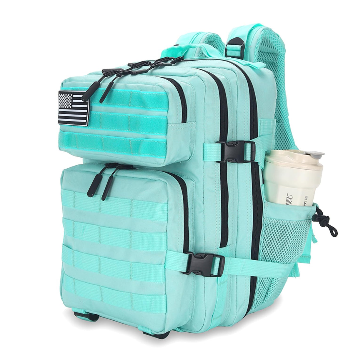 Lovelinks21 25L Tactical Backpack for Men Women Military Backpack Army Assault Pack Molle Backpack Small Bug Out Bag Travel Rucksack Daypack (Mint Green)