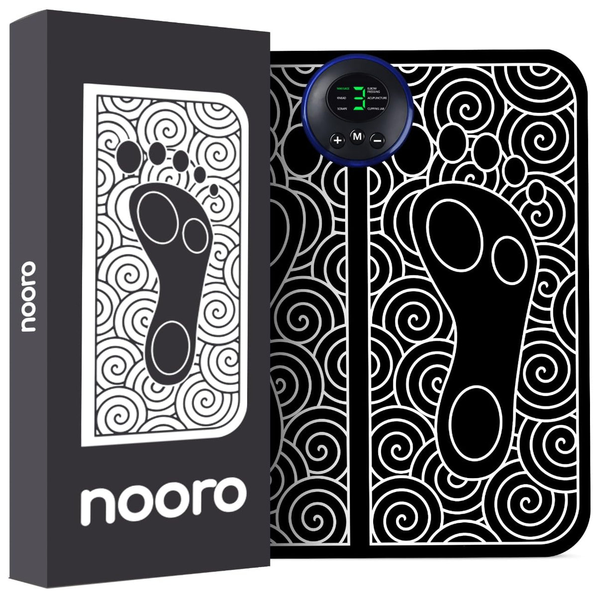 nooro Portable Foot Massager - Soothing Comfort & Revitalization for Tired Feet, 15 Minute Massage with 6 Settings, Pulse Sensation with Deep Tissue Results