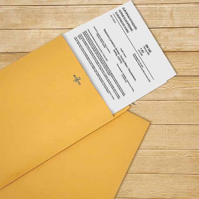 10” x 13” Clasp Envelopes with Gummed Seal Brown Kraft Catalog Envelopes Clasp Mailing Envelopes for Home, Office, Business 28 lb Kraft Paper,Pack of 30