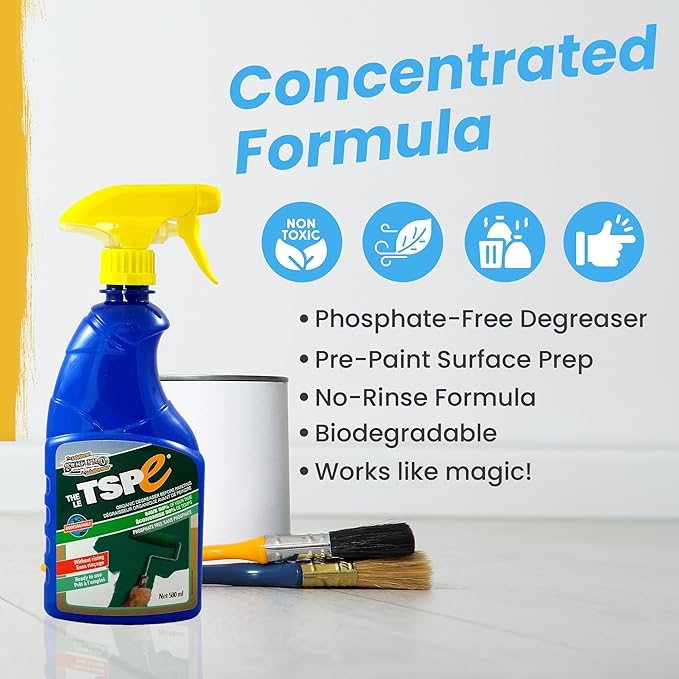 TSPE Cleaner - 500ml / 16.9 oz Phosphate-Free Degreaser and Pre-Paint Surface Prep - Biodegradable, No-Rinse Formula (2)
