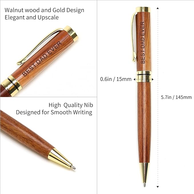 Cool Gifts for Dad from Daughter, Son, Wife Mens Pen Set with Box for Father Daddy Papa Christmas Gifts Best Dad Ever Engraved Dad‘s Pens Sentimental Fathers Day Birthday Gift Ideas Luxury Pens