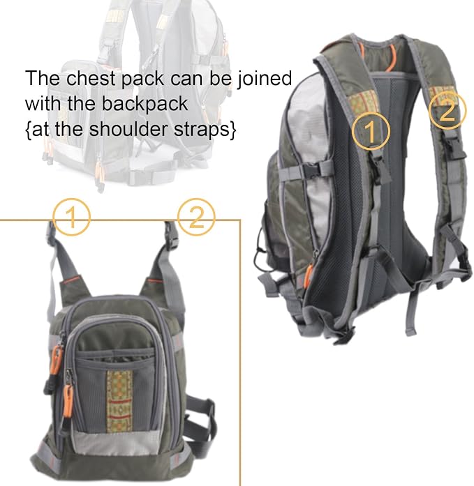 M MAXIMUMCATCH Maxcatch Fly Fishing Vest Pack for Men and Women Adjustable Outdoor Fishing (Vest/Sling Pack/Backpack)