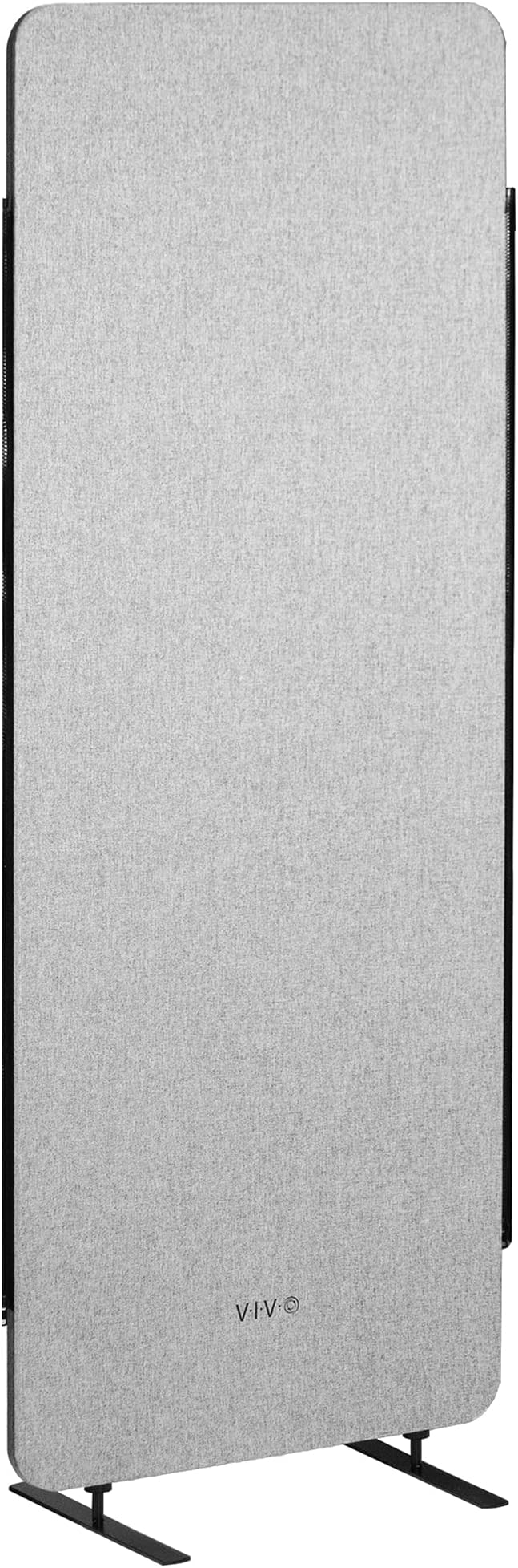 VIVO Freestanding 24 x 66 inch Privacy Panel, Cubicle Divider, Acoustic Wall Partition, Single 24 inch Panel with 2-Sided Zipper Attachment System, Gray, PP-1-T024G