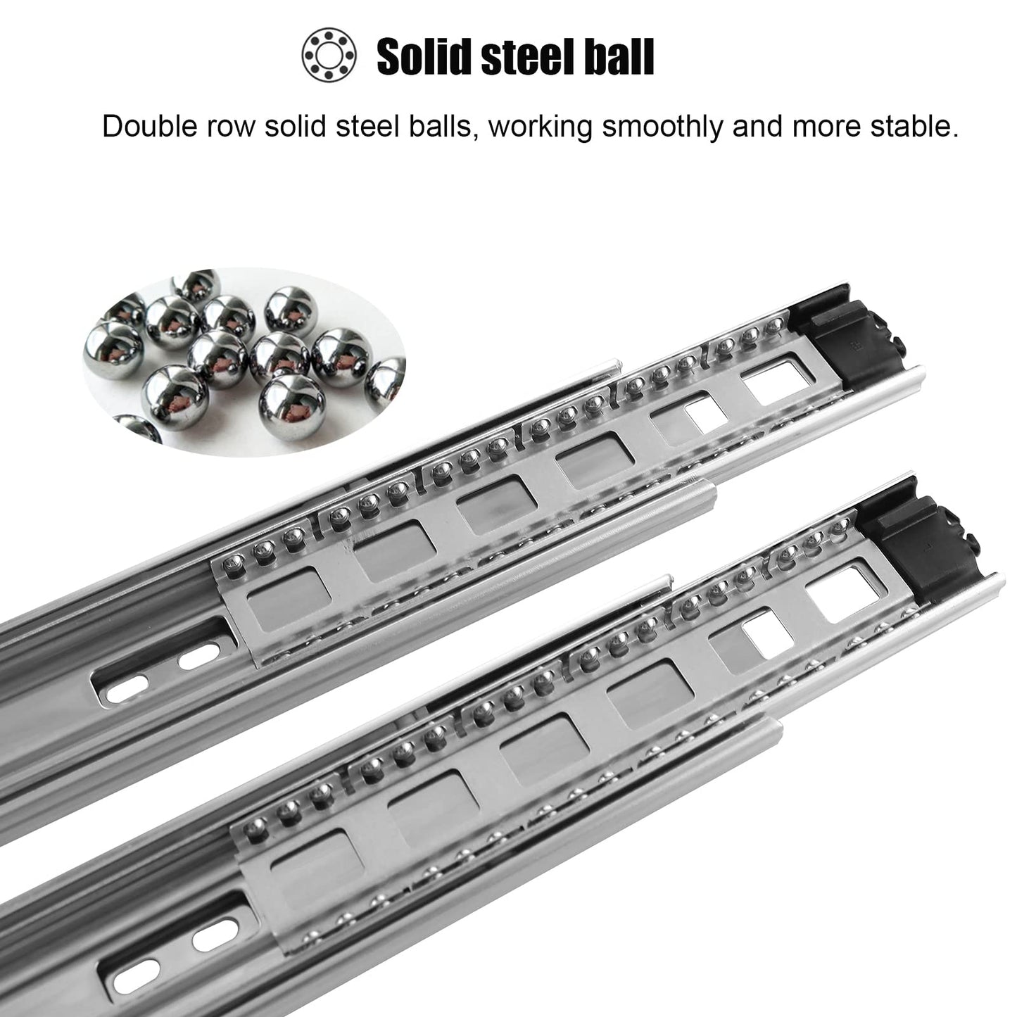 10 Pair of 22 Inch Drawer Slides,100 LB Capacity Full Extension Side Mount Drawer Rails