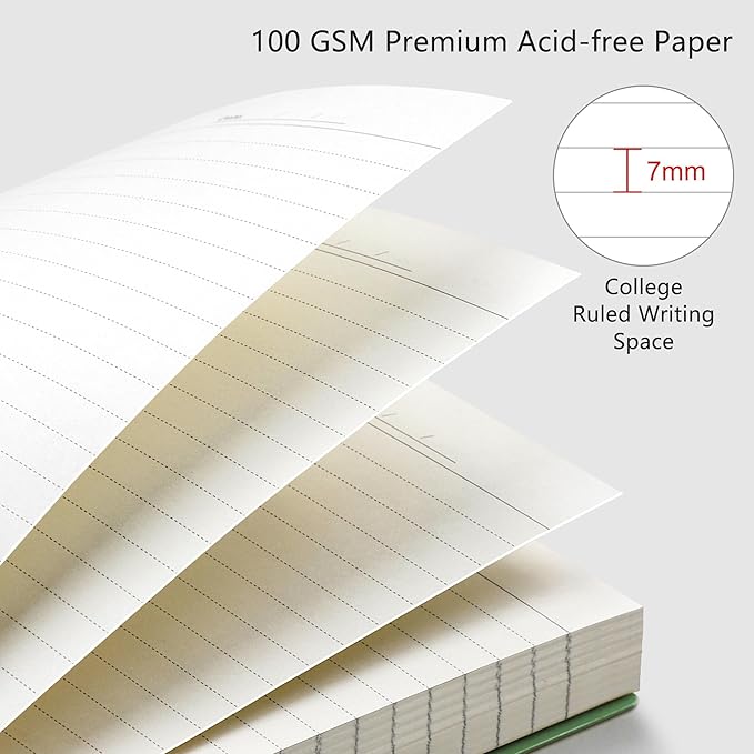 RETTACY Spiral College Ruled Notebook, 300 Pages, B5 Medium Size (7.4" x 10"), for School, Work, Writing, Journaling, 100 GSM Thick Paper, Flexible Plastic Cover (Lilac)