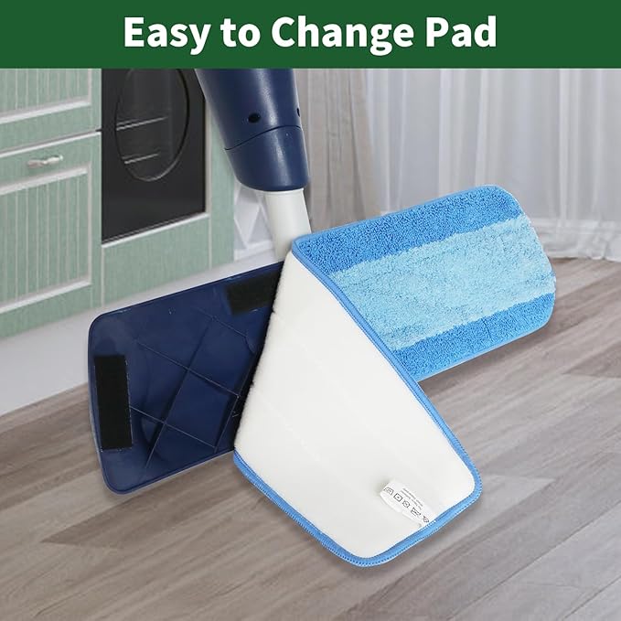 10 Pack Microfiber Cleaning Pads for Bona Mop, Reusable Microfiber Mop Pads for 18 Inch Mop, Hardwood & Hard Surface Floors Replacement Cleaning Mop Pads, Machine Washes