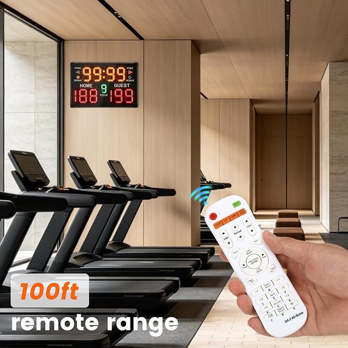 Electronic Basketball Scoreboard, Remote-Controlled Portable Digital Scoreboard, for Indoor and Outdoor Sports Competitions or Games