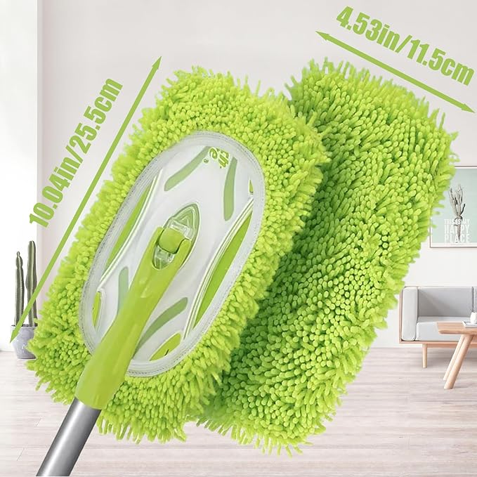 6 Pack Reusable Mop Pads Refill Compatible with Swiffer Sweeper Mop, Microfiber Wet Mopping Cloths for Floor Cleaning, Ideal for Home Cleaning Washable Floor (Green-6 Pack)