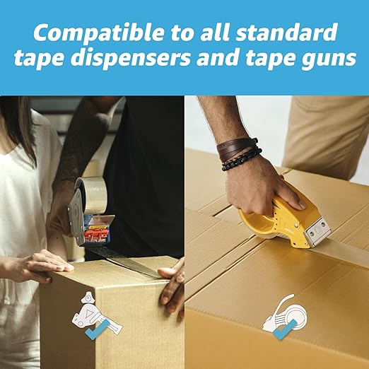 Art3d 12 Rolls Packing Tape - Clear Carton Sealing Tape Heavy Duty, 1.88" x 55 yds, 2.2 mil Thick