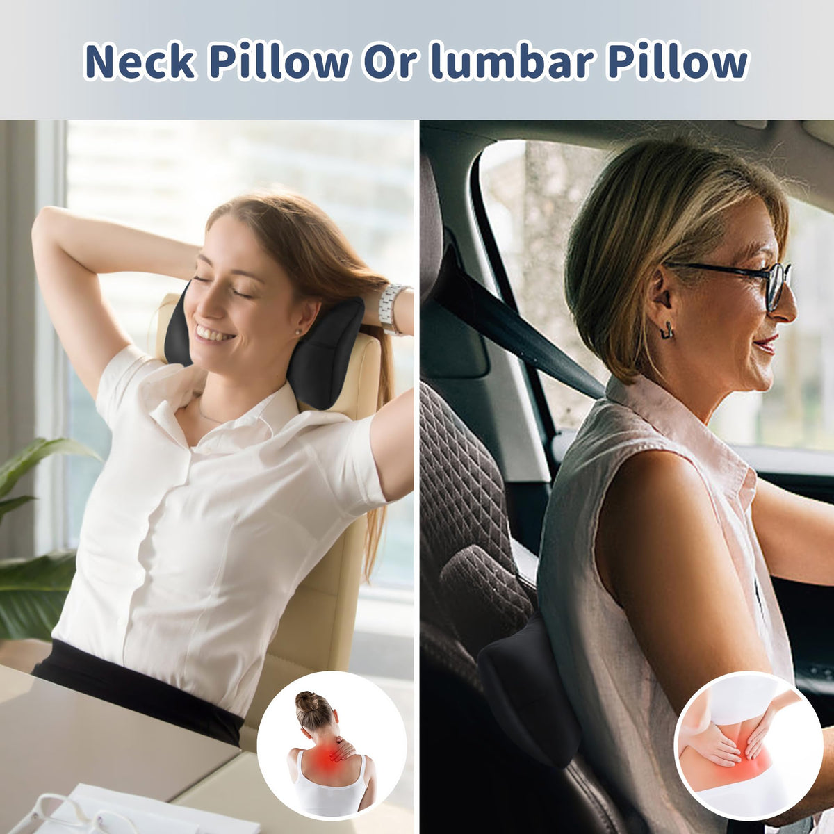 Pro Goleem Small Pillow 11’’x6’’x2.5’’ for Camping and Traveling with Name Tag Mini Tiny Pillow for Kids Sleeping and Chair Car Air Nap Neck Lumbar Knee Rest Pillows, Black