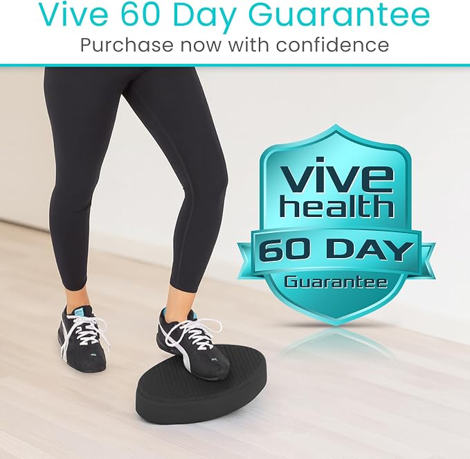 Vive Oval Balance Pad - Wobble Cushion For Physical Therapy And Rehabilitation Equipment - Soft Stability Trainer Foam For Workouts, Yoga, Core Strength And Pilates - Device For Women, Men And Kids
