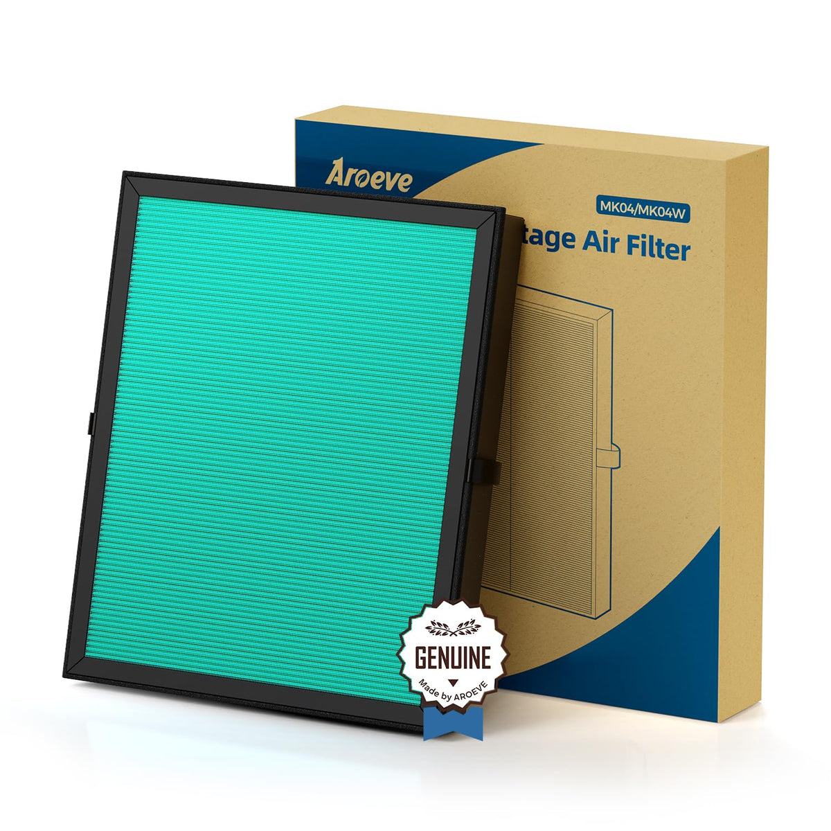 AROEVE MK04 Air Filter Replacement 4-in-1 Filter for Pollen Pet Dander Hair - Pet Dander Version