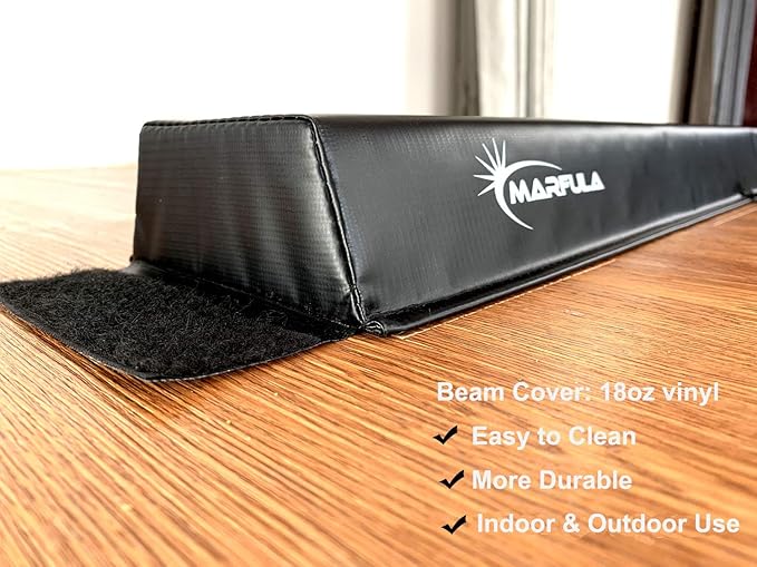 MARFULA Balance Beam - Folding Floor Gymnastics Equipment for Kids, Non Slip Base - 6 FT to 10 FT for Home Gym Use
