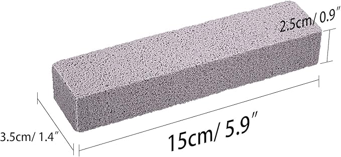 Chinco 2 Packs Pumice Stick for Cheaning, Pumice Scouring Stone Pad Removing Stain Grime Without Leaving Scratches for Kitchen Oven Stove Home Bathroom Toilet Pool House Cleaning Supplies