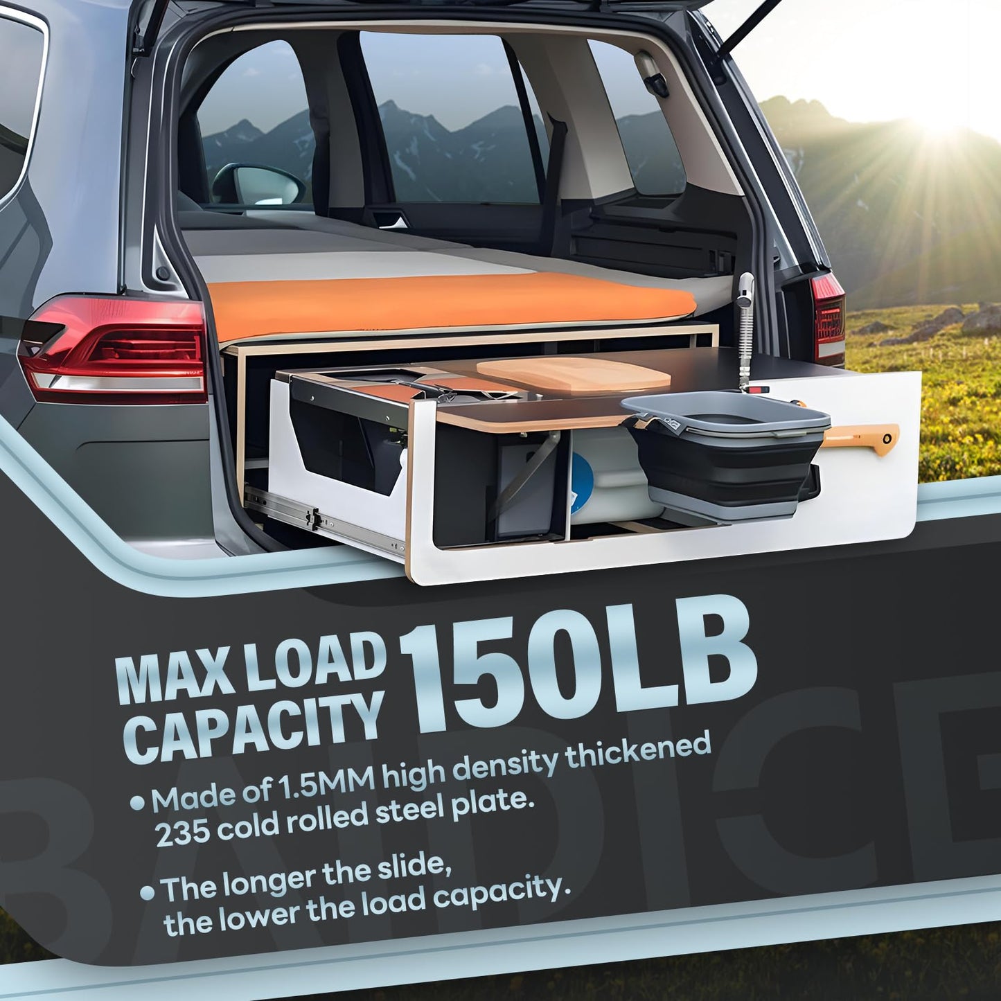BAIDICE 1 Pair Heavy Duty Drawer Slides 12 14 16 18 20 22 24 26 28 30 32 34 36 38 40 Inch 150 lb Load Capacity Side Mount Full Extension Ball Bearing Rail Runner（Without Lock,16 inch）