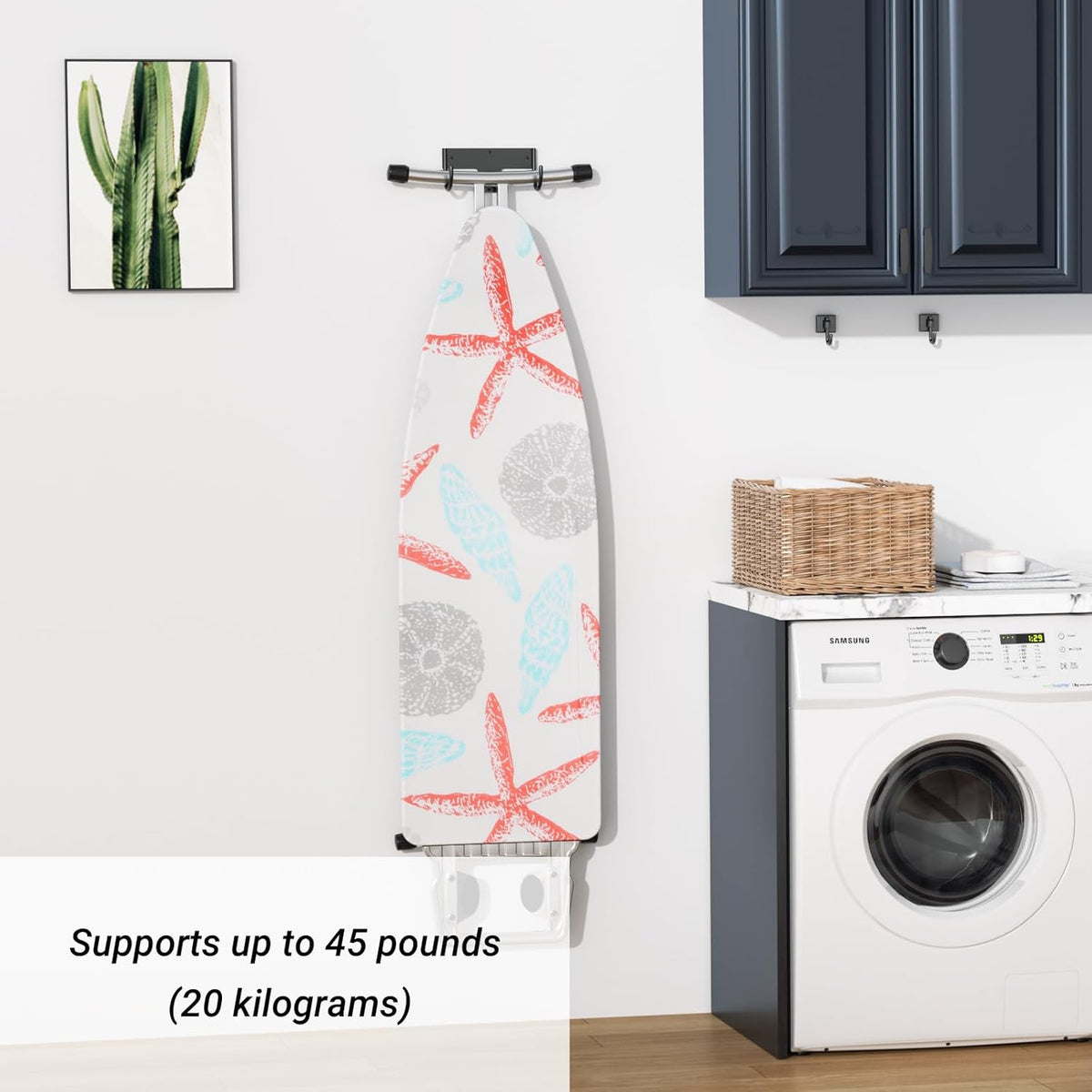 ORLESS Ironing Board Holder Wall Mount, Ironing Board Hanger, Iron Board Holder, Small Y or T Leg Iron Board Hook Wall Mount for Laundry Rooms, 6 Inch