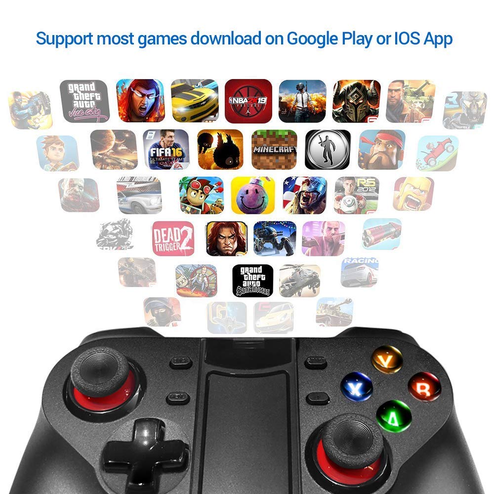 TECGAMER Mobile Game Controller, Wireless Bluetooth Gamepad Joystick Multimedia Game Controller Compatible with Android Windows PC, Perfect for the most games-NO SUPPORTING IOS 13.4 or above