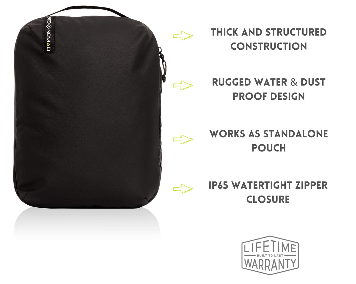Adventure Travel Packing Cubes, IP65 Water&Dust Proof Organizer Wet Bags (3Piece/Waterproof, Jet Black)