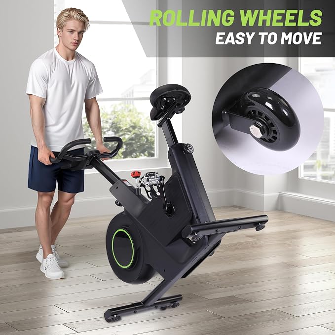  Exercise Bike, Adjustable Magnetic Resistance Stationary Bikes with Smart Knob Resistance,300Lbs Weight Capacity Indoor Cycling Bike WithLCD Monitor & IPad Mount ﻿