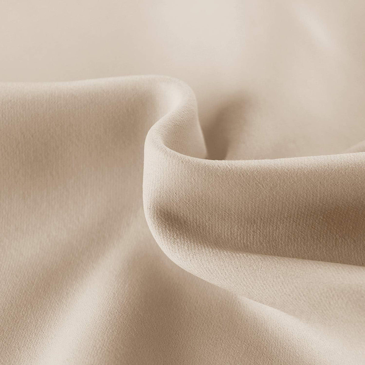 DWCN French Door Curtains – Rod Pocket Thermal Blackout Curtain for Doors with Glass Window, Kitchen and Patio Doors for Privacy, 36 X 72 Inches Long, 1 Curtain Panel with Tieback,Beige