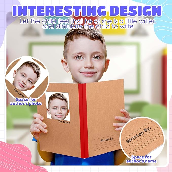 Henoyso 20 Pcs 120 Pages Primary Composition Notebooks K-2, Primary Journal Grades K-2, Writing Journal Practice Notebook for Kids in Preschool, Kindergarten, Back to School Supplies (Rainbow)