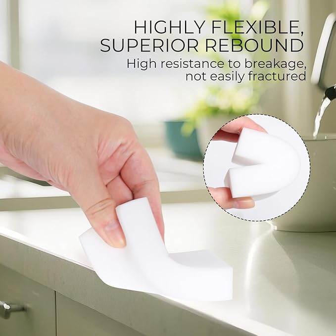 (100 Pack 3.9"x2.3"x0.8") Melamine Sponges Magic Cleaning Sponges in Bulk Eraser Sponges for Kitchen Bathroom Cleaning Supplies for Stains and Dirt