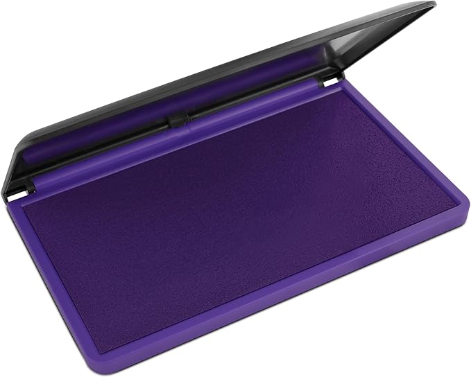 MaxMark Large Premium Purple Ink Stamp Pad - 3.5" x 6.25" - Quality Felt Pad
