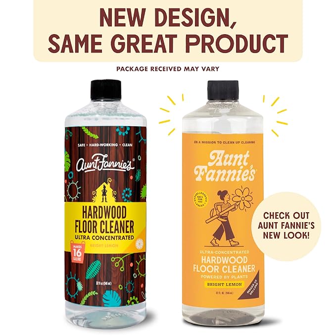 Aunt Fannie's Bundle: Floor Cleaner Vinegar Wash (Lavender) + Hardwood Floor Cleaner (Lemon)