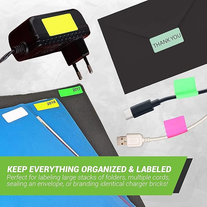 Royal Green Rectangular Color Coding Sticker Roll - Write On Labels for Folders, Organizing & More, 1.57" x 0.75" Stickers to Write On Name Tags for Office Supplies & Organization, 500-Pack (Brown).