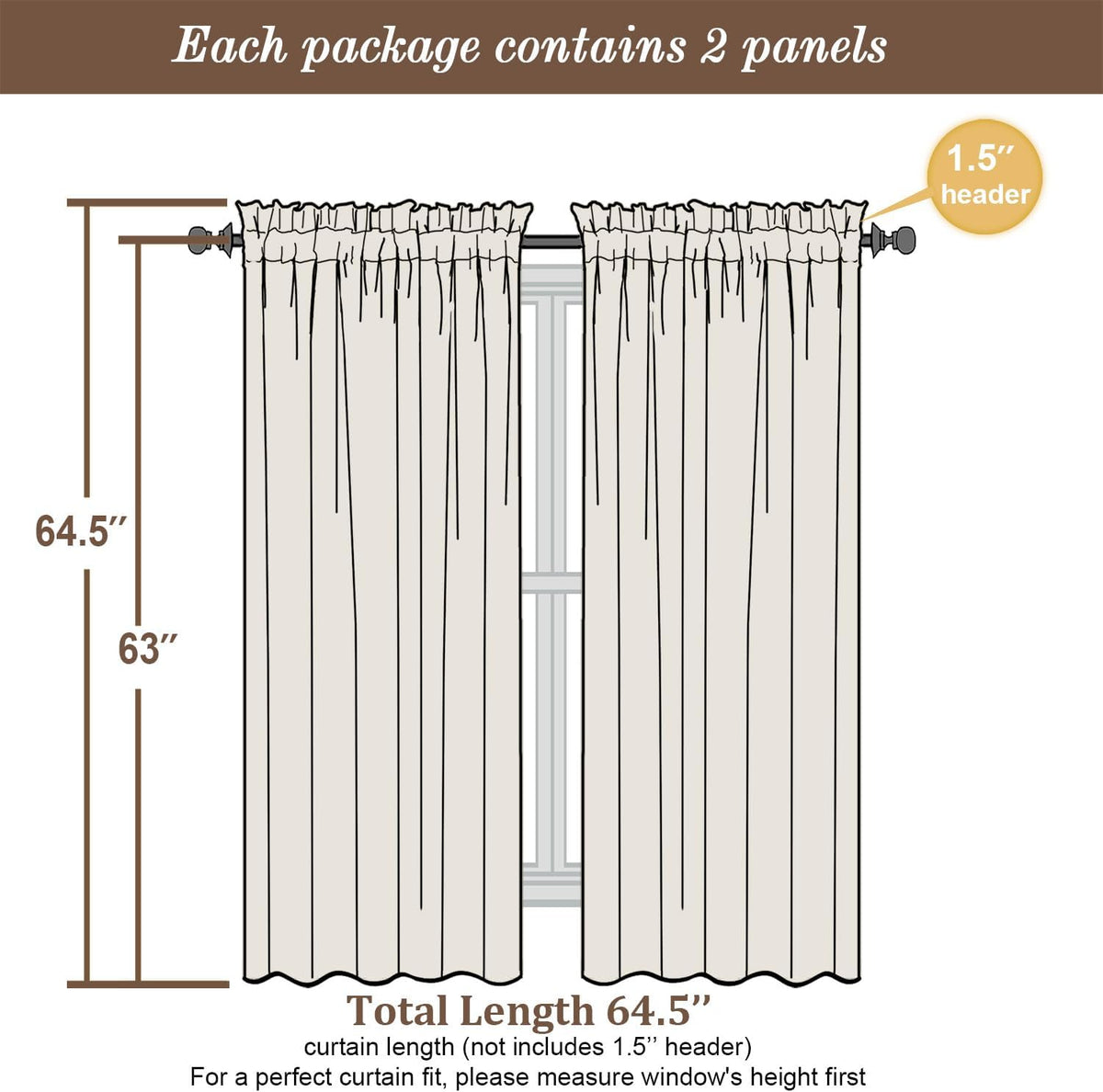 Chyhomenyc Burgundy Sheer Curtains 63 Inches Long 2 Panels Set, Light Filtering Voile Window Drapes for Bedroom Living Room, 42Wx63L Inch, Burgundy, 2PCS