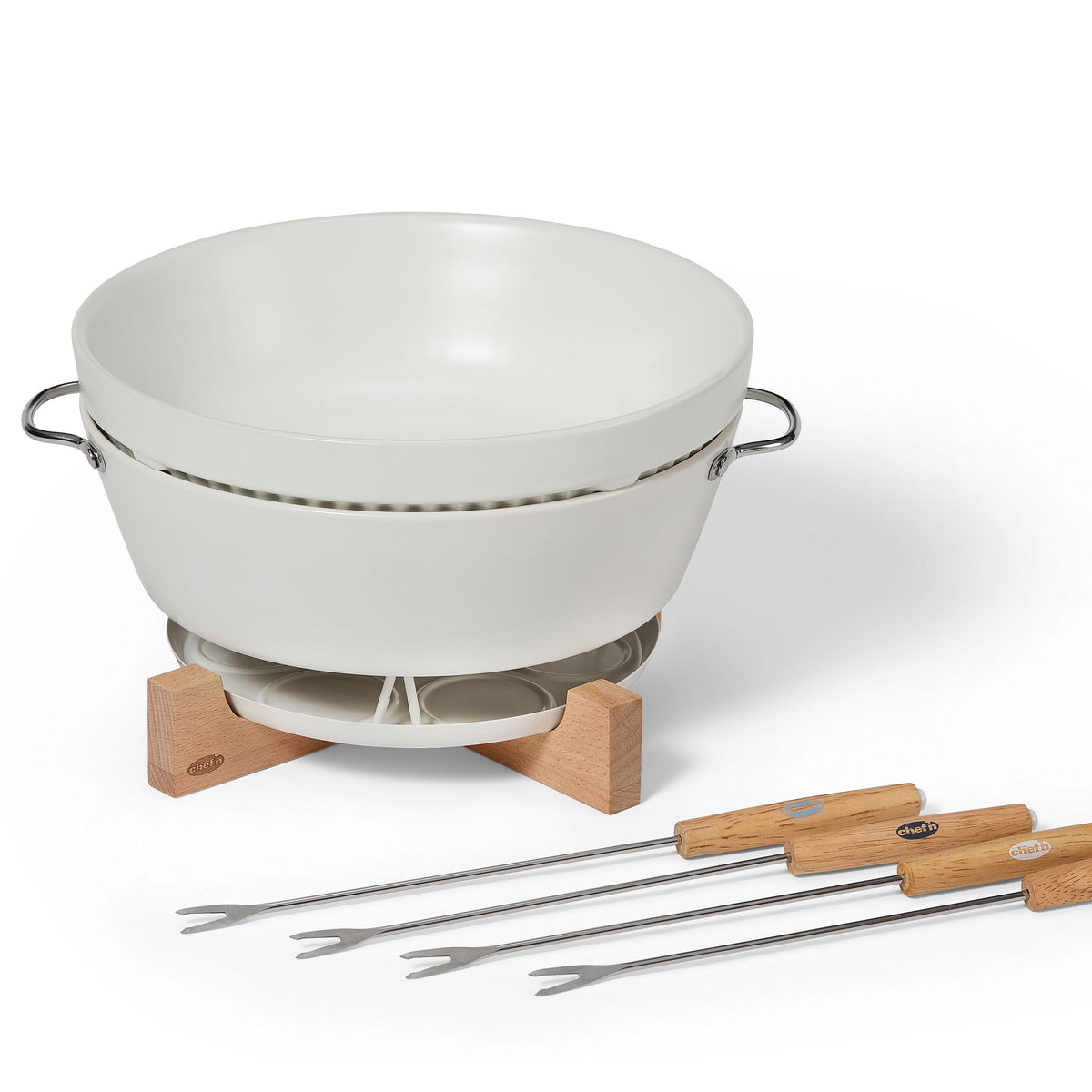 Chef’n SweetSpot Fondue Set, Adjustable Tea Light Candle-Powered Fondue Pot with Ceramic Bowl,Perfect for Chocolate and Cheese, Easy to Use, Dishwasher Safe, Ideal for Entertaining, 9.6 x 9.6 x 5 Inch
