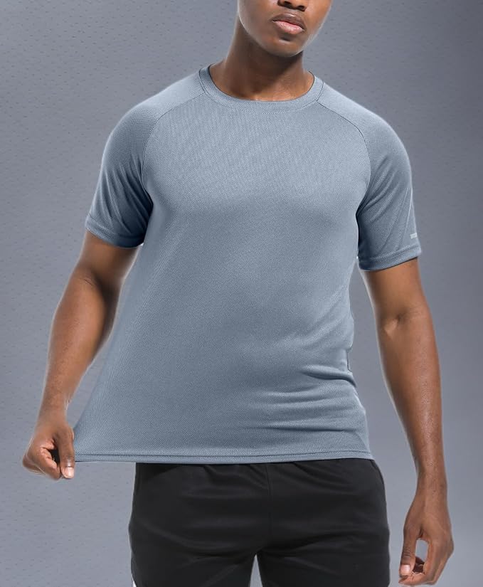 Boyzn 1, 3, 5 or 7 Pack Men's Workout Running Shirts, Dry Fit Moisture Wicking T-Shirt, Gym Athletic Short Sleeve Tee Shirts