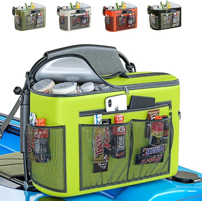 TidyFriend Kayak Cooler Behind Seat, Waterproof Cooler for Kayaking, Kayak Accessories Cooler Bag, Compatible with Lawn Chair Seat, Portable Ice Chest, Keeps Drinks Cold, Travel, Beach, Lunch