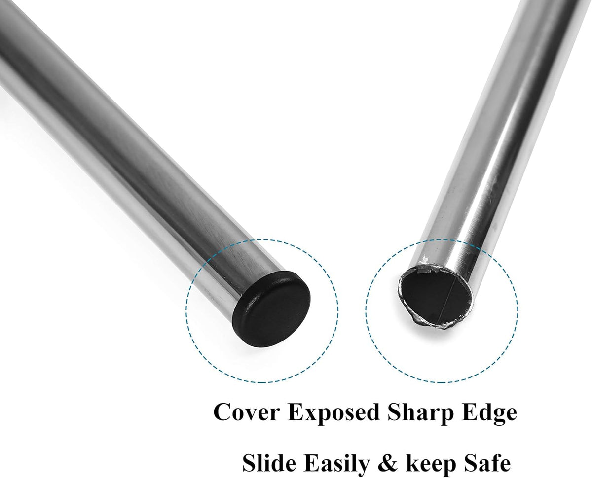 Plastic Plugs Tubing End Caps- Furnigear Black Chair End Cap 1 1/8" Outside Bottom Round Tubing Caps Round Furniture Slides Glides (Fit 1.02-1.06" Tube Inner Diameter, 24pack)