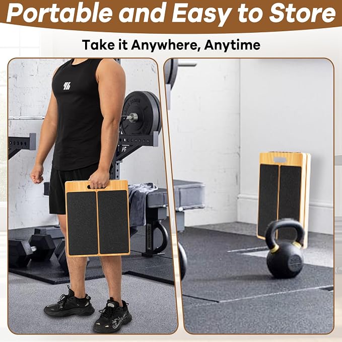 StrongTek Wooden & Plastic Slant Board Bundle – 5-Angle and 4-Angle Adjustable, Non-Slip, 350 lbs Capacity, Ideal for Stretching, Physical Therapy, and Plantar Fasciitis Relief