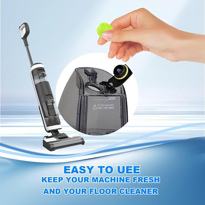 YGY Floor Cleaning Tablets, Compatiable with Tineco iFLOOR, Floor One S3/S5/S6/S7 Wet Dry Vacuum Mop—Deep Clean & Deodorize—Clean Machine,Individually Wrapped, Lemongrass Scent-36 Pack