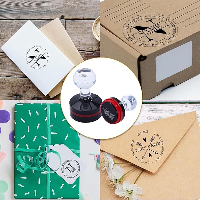Custom Logo Self-Inking Stamp - Personalized Business Logo & Text Stamper | 5 Sizes | 7 Ink Color Options