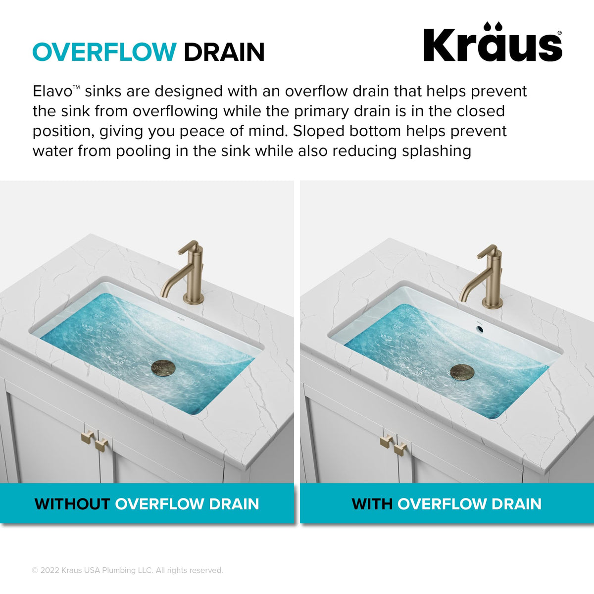 KRAUS Elavo 20.5 in. Oval Porcelain Ceramic Self-Rimming Drop In Bathroom Sink in White with Overflow Drain, KCT-100