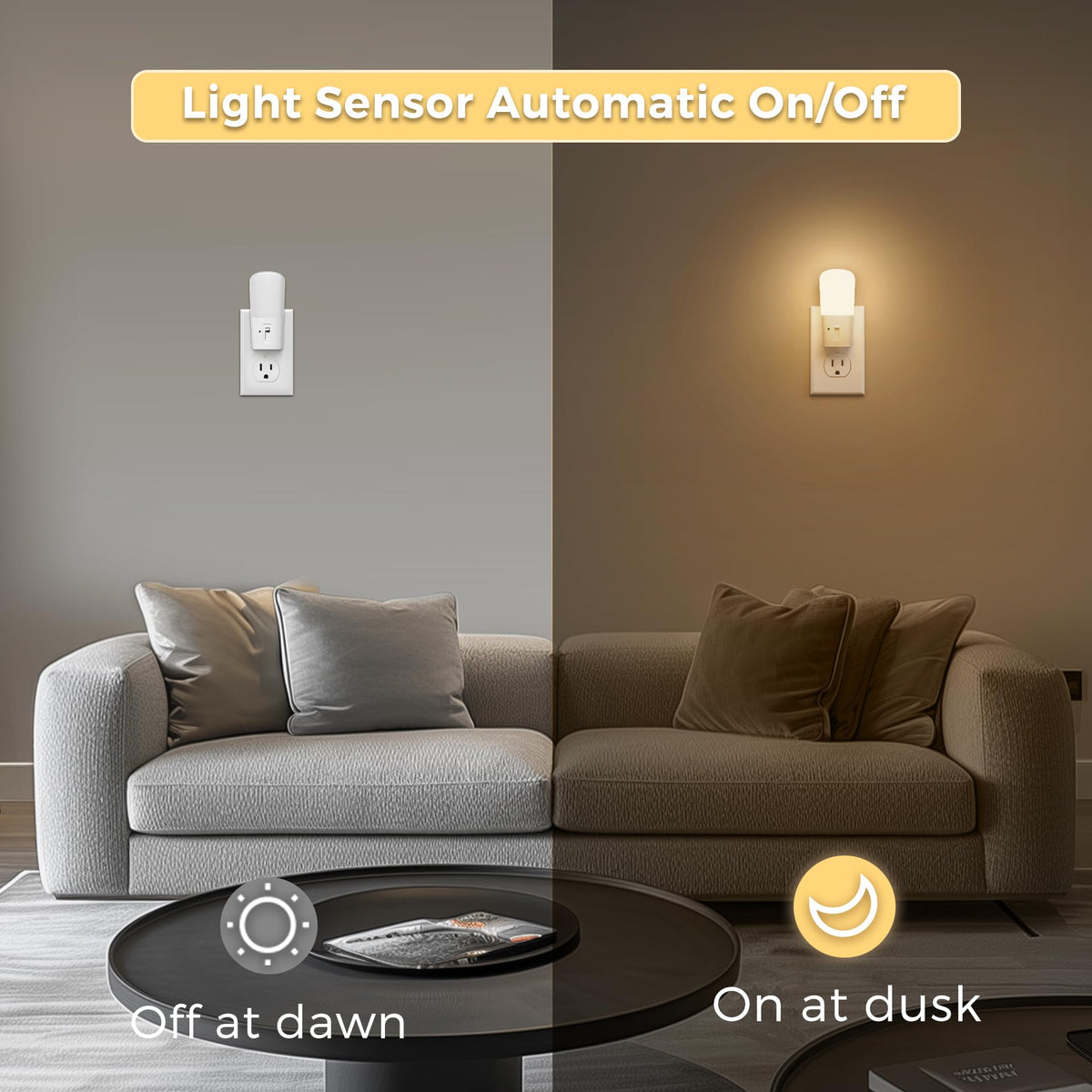 L LOHAS LED Dimmable Night Light[2 Pack], LED Night Lights Plug into Wall with Dusk to Dawn Sensor, Soft White 3000k Brightness Adjustable, Kids Nightlight for Bedroom,Baby Nursery,Hallway